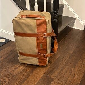 Tommy Bahama Tan and Brown Travel Bag